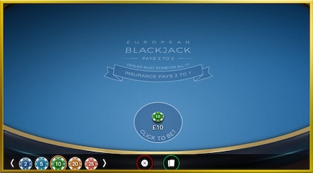 European Blackjack screenshot