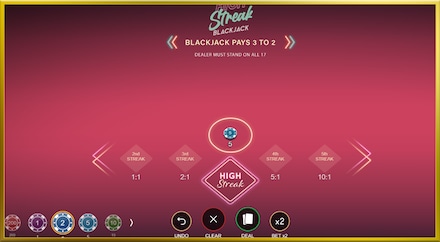High Streak Blackjack screenshot