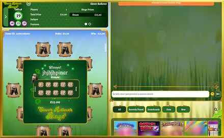 Clover Rollover Bingo screenshot