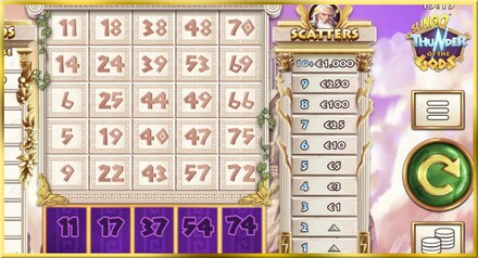 Slingo Thunder of the Gods screenshot